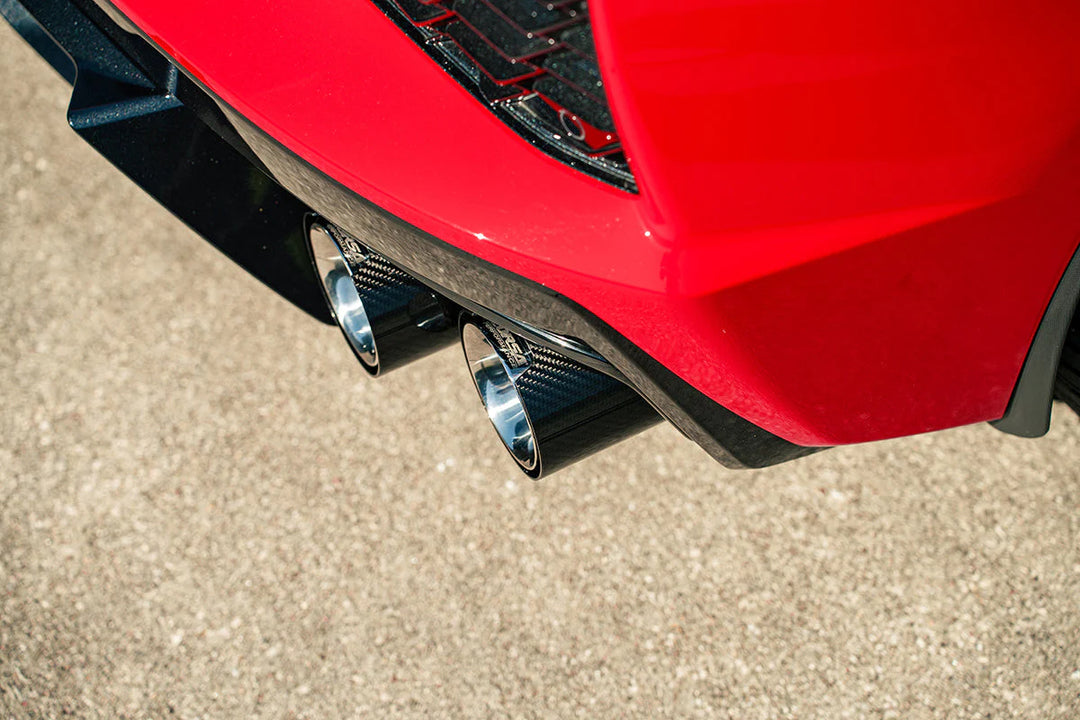 Corsa C8 Corvette Stingray 3.0" Cat-Back to 4.5" Pro-Series Tips (w/o Factory NPP)