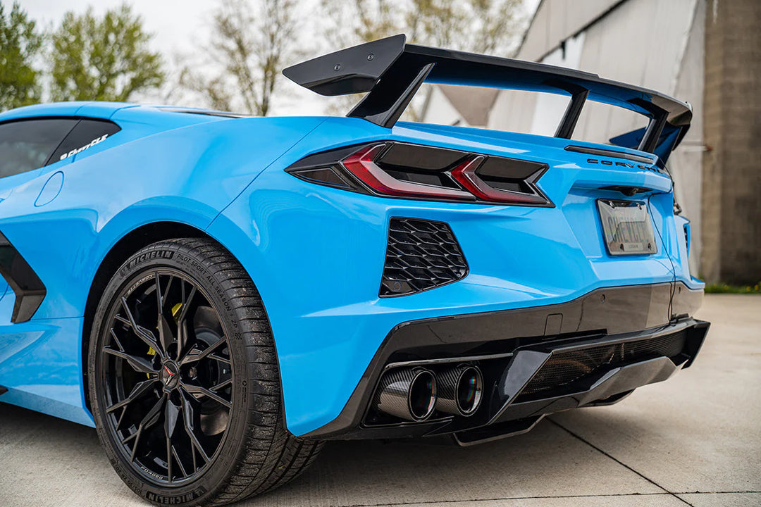 Corsa C8 Corvette Stingray 3.0" Cat-Back to 4.5" Pro-Series Tips (w/o Factory NPP)