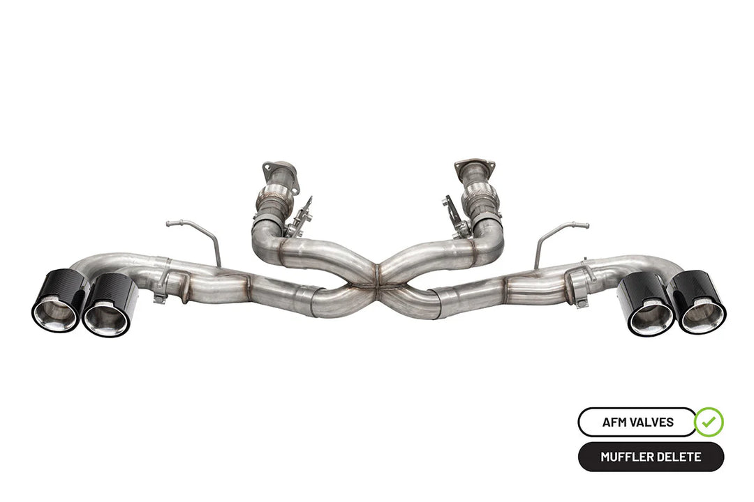 Corsa C8 Corvette Stingray 3.0" Cat-Back to 4.5" Pro-Series Tips (w/o Factory NPP)