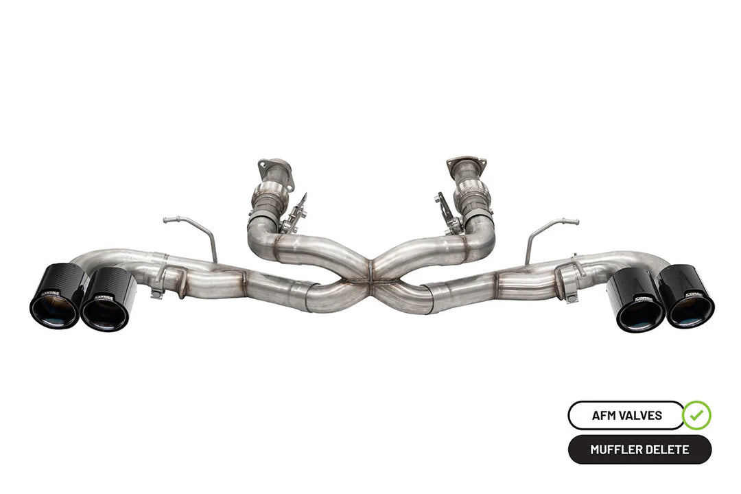 Corsa C8 Corvette Stingray 3.0" Cat-Back to 4.5" Pro-Series Tips (w/o Factory NPP)
