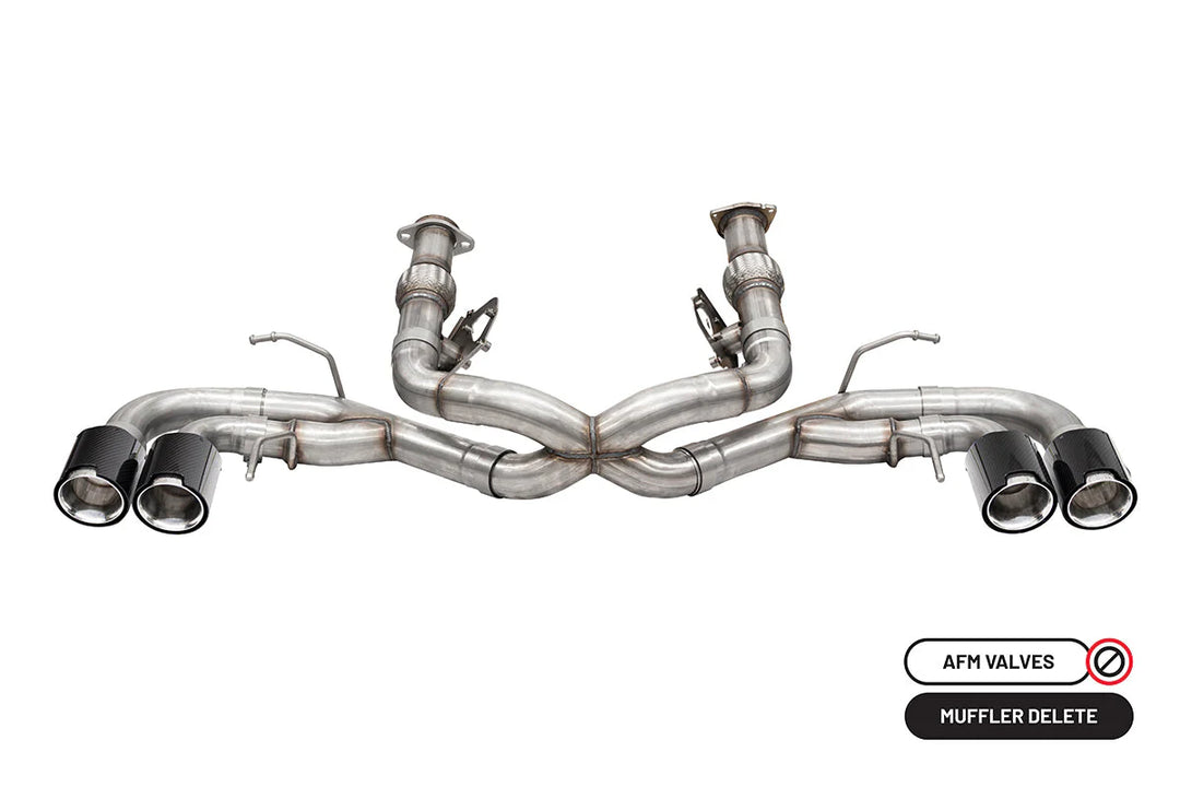 Corsa C8 Corvette Stingray 3.0" Cat-Back to 4.5" Pro-Series Tips (w/o Factory NPP)