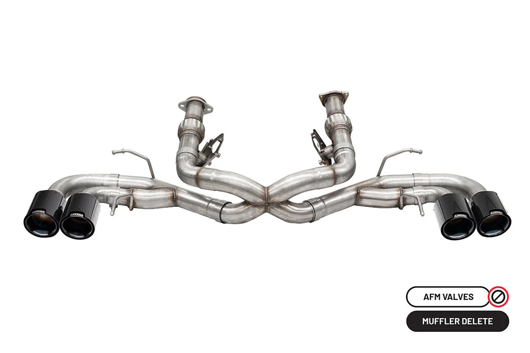 Corsa C8 Corvette Stingray 3.0" Cat-Back to 4.5" Pro-Series Tips (w/o Factory NPP)