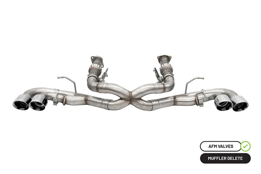 Corsa C8 Corvette Stingray 3.0" Cat-Back to 4.5" Pro-Series Tips (w/o Factory NPP)