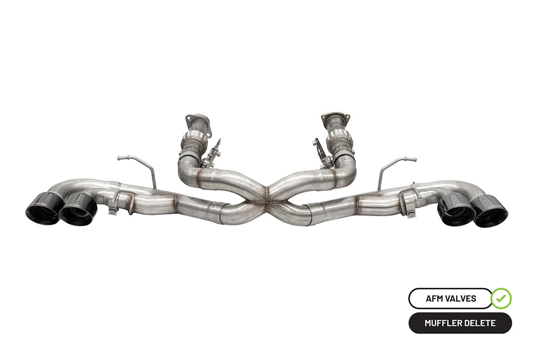 Corsa C8 Corvette Stingray 3.0" Cat-Back to 4.5" Pro-Series Tips (w/o Factory NPP)