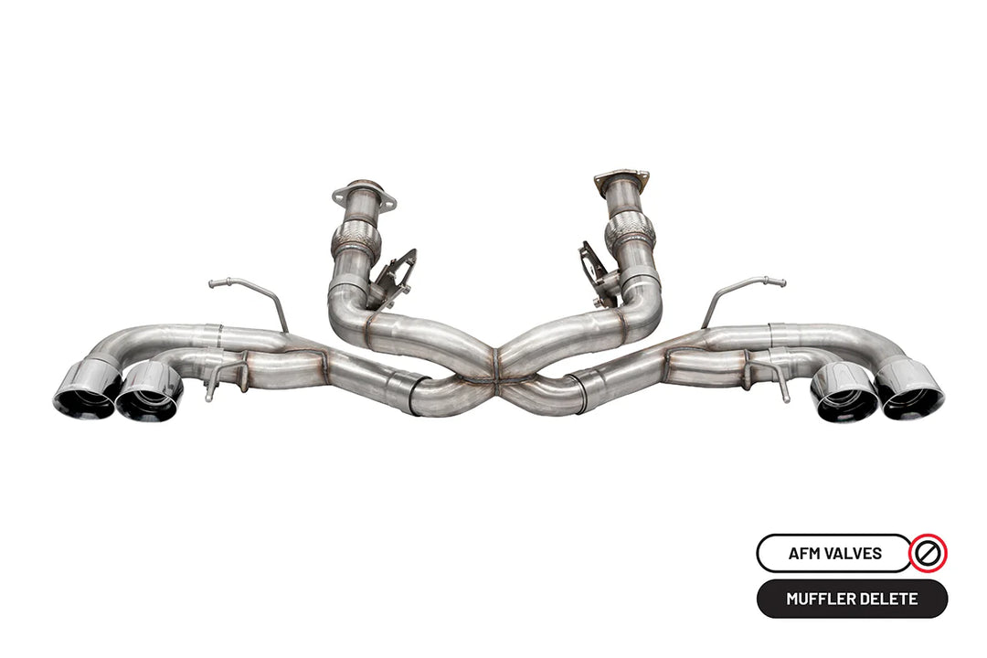 Corsa C8 Corvette Stingray 3.0" Cat-Back to 4.5" Pro-Series Tips (w/o Factory NPP)