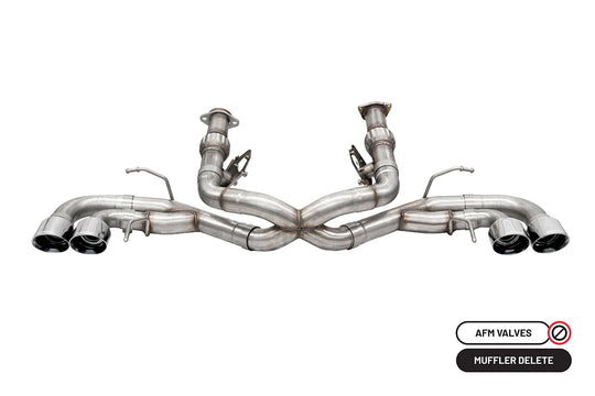 Corsa C8 Corvette Stingray 3.0" Cat-Back to 4.5" Pro-Series Tips (w/o Factory NPP)