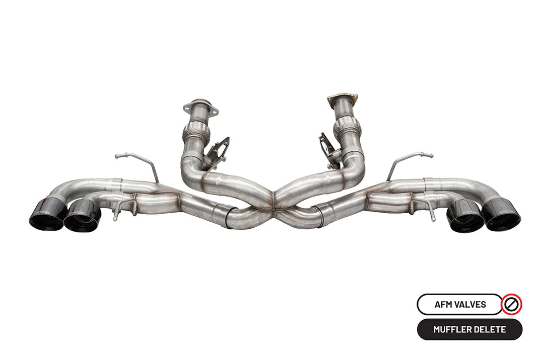 Corsa C8 Corvette Stingray 3.0" Cat-Back to 4.5" Pro-Series Tips (w/o Factory NPP)