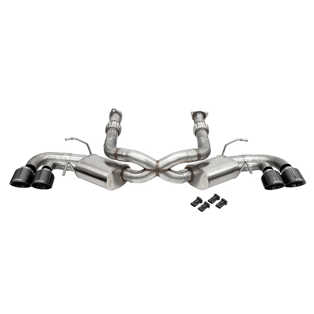 Corsa C8 Corvette Stingray 3" Cat-Back 3.5" Pro-Series Tips (w/ Factory NPP)