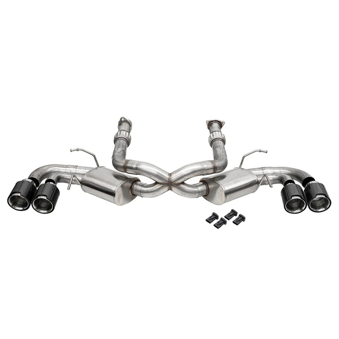 Corsa C8 Corvette Stingray 3" Cat-Back 3.5" Pro-Series Tips (w/ Factory NPP)2