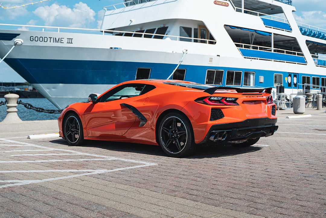 Corsa C8 Corvette Stingray 3" Cat-Back to 4.5" Tips Exhaust System w/ Factory NPP