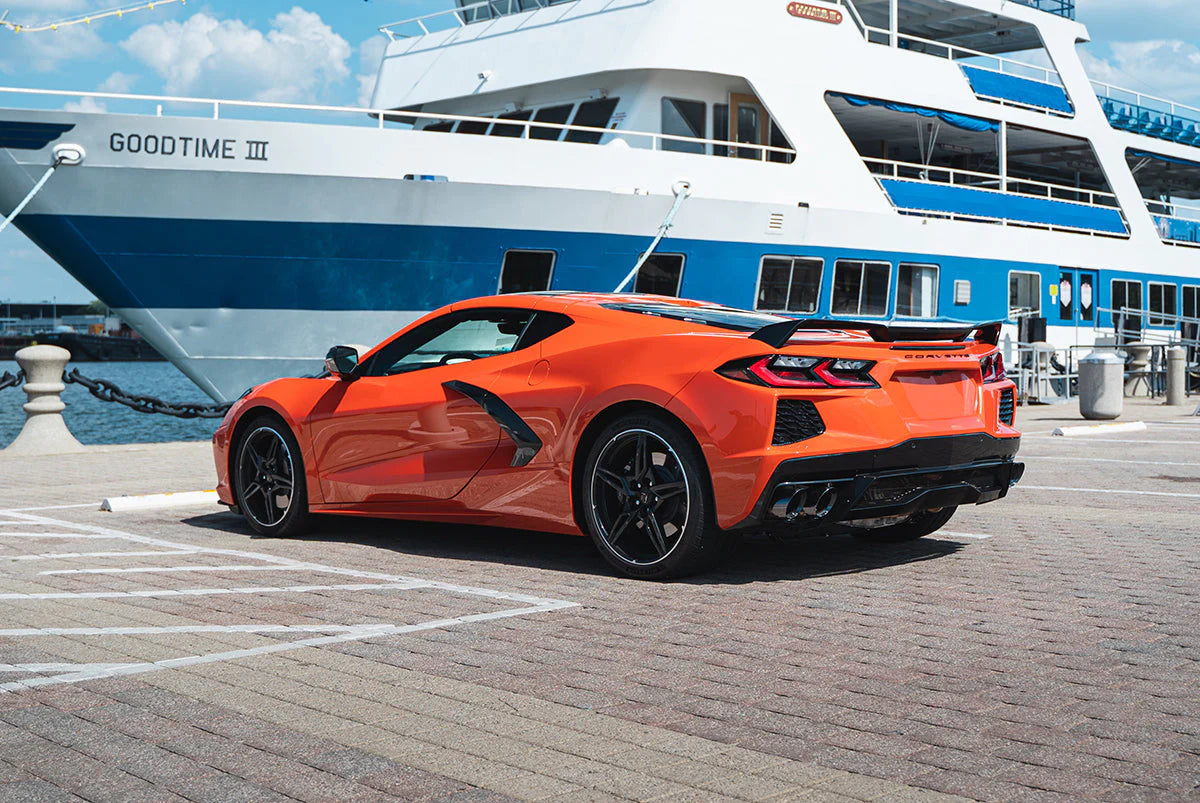 Corsa C8 Corvette Stingray 3" Cat-Back to 4.5" Tips Exhaust System w/ Factory NPP