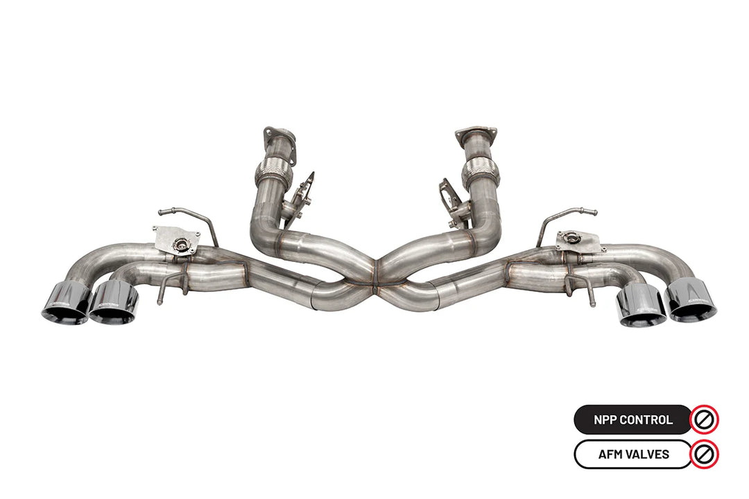 Corsa C8 Corvette Stingray 3" Cat-Back to 4.5" Tips Exhaust System w/ Factory NPP