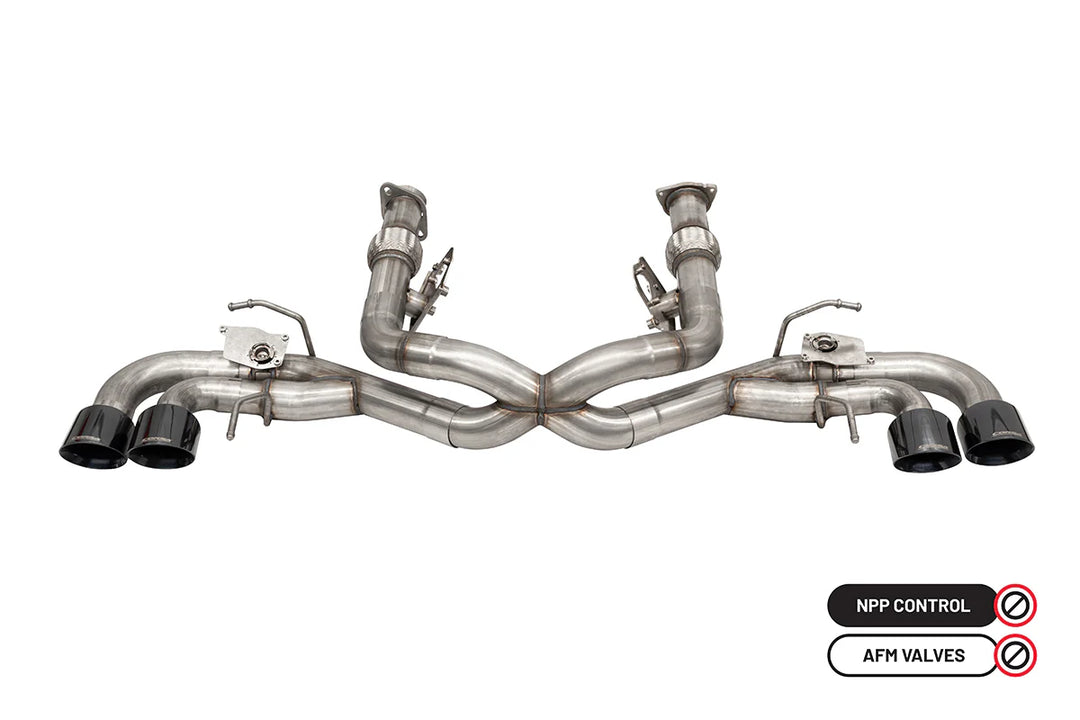 Corsa C8 Corvette Stingray 3" Cat-Back to 4.5" Tips Exhaust System w/ Factory NPP