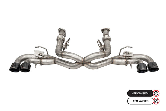 Corsa C8 Corvette Stingray 3" Cat-Back to 4.5" Tips Exhaust System w/ Factory NPP