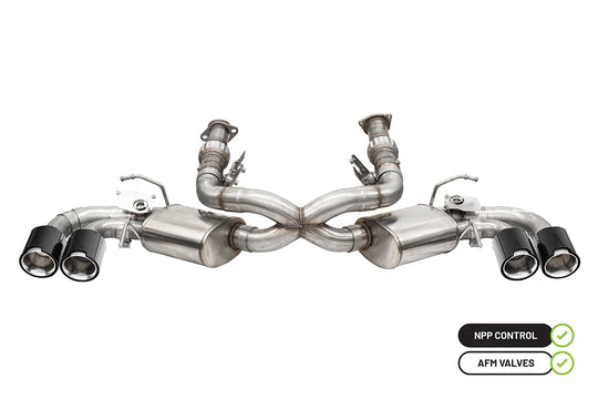 Corsa C8 Corvette Stingray 3" Cat-Back to 4.5" Tips Exhaust System w/ Factory NPP