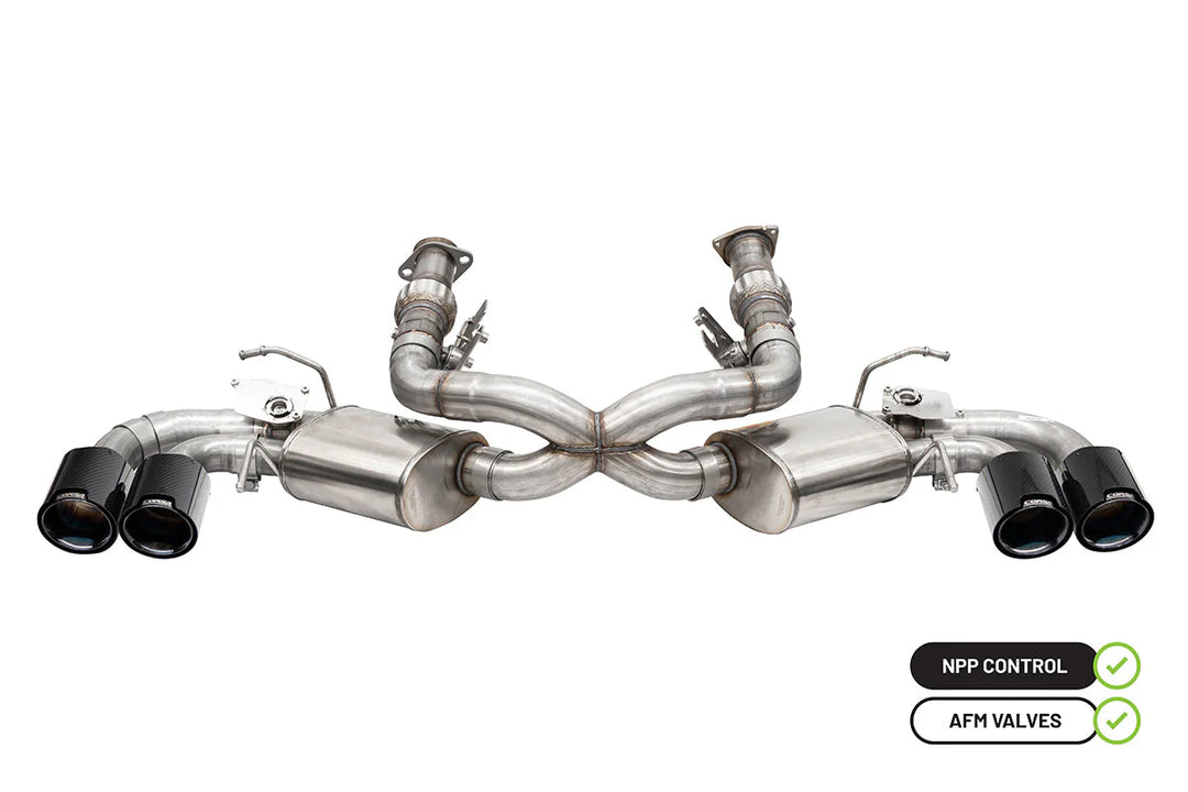 Corsa C8 Corvette Stingray 3" Cat-Back to 4.5" Tips Exhaust System w/ Factory NPP