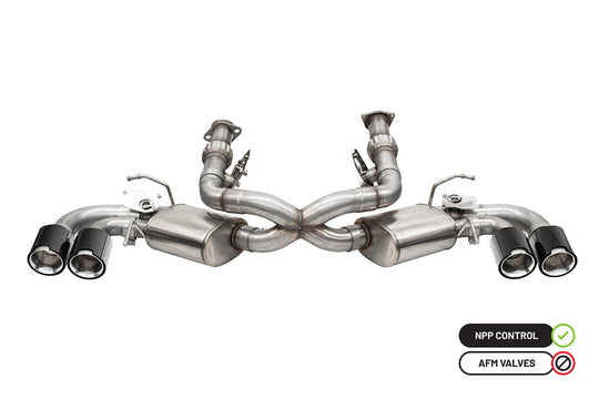 Corsa C8 Corvette Stingray 3" Cat-Back to 4.5" Tips Exhaust System w/ Factory NPP