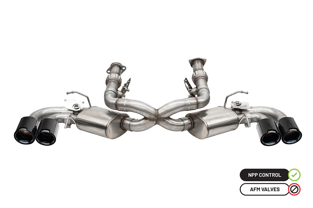 Corsa C8 Corvette Stingray 3" Cat-Back to 4.5" Tips Exhaust System w/ Factory NPP