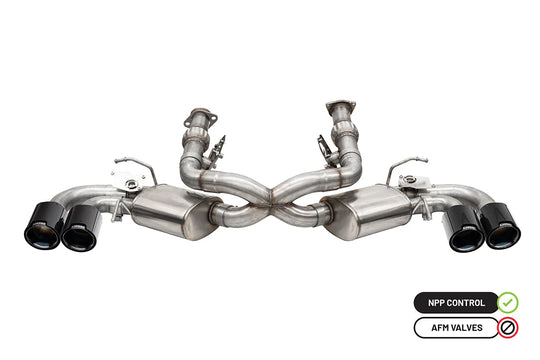 Corsa C8 Corvette Stingray 3" Cat-Back to 4.5" Tips Exhaust System w/ Factory NPP