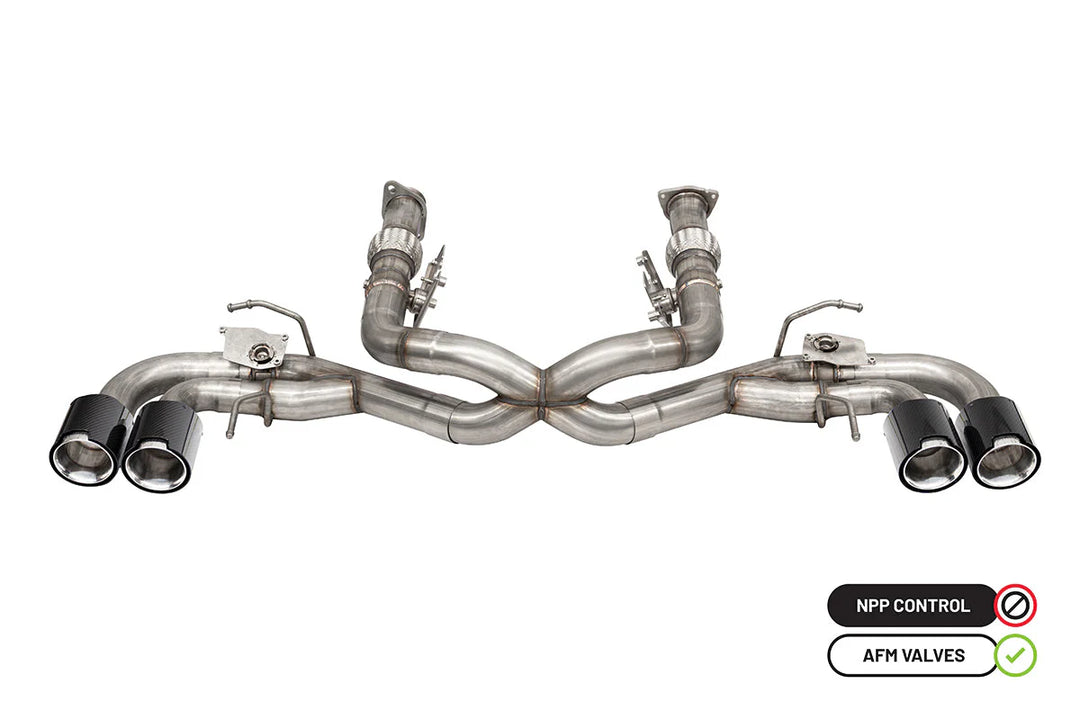 Corsa C8 Corvette Stingray 3" Cat-Back to 4.5" Tips Exhaust System w/ Factory NPP