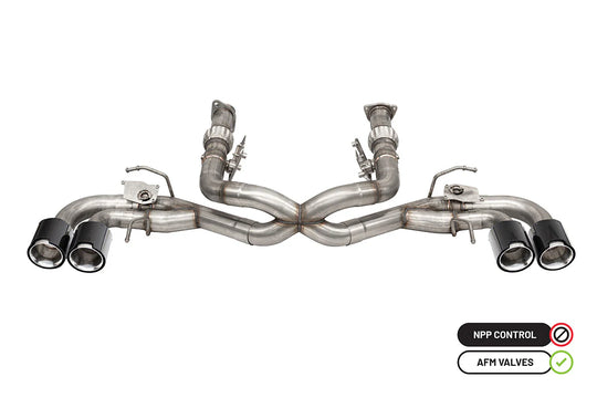 Corsa C8 Corvette Stingray 3" Cat-Back to 4.5" Tips Exhaust System w/ Factory NPP