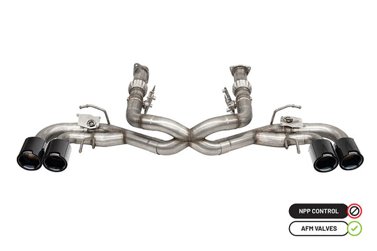 Corsa C8 Corvette Stingray 3" Cat-Back to 4.5" Tips Exhaust System w/ Factory NPP