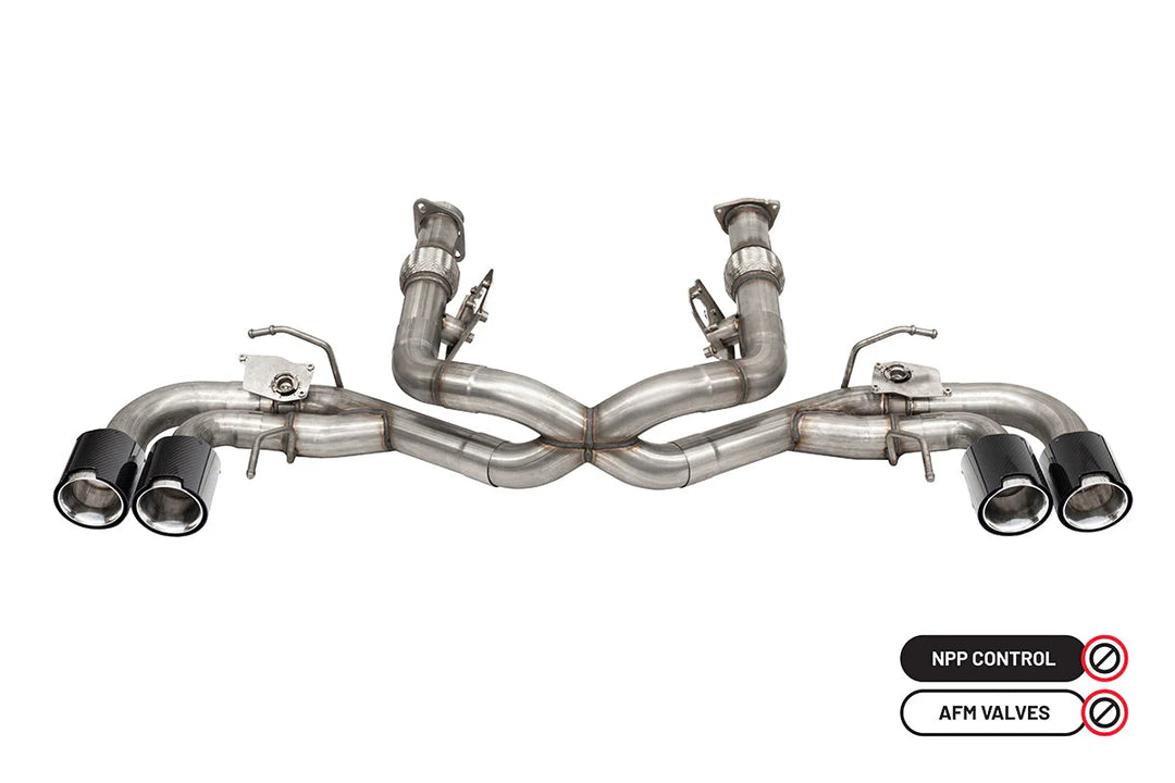 Corsa C8 Corvette Stingray 3" Cat-Back to 4.5" Tips Exhaust System w/ Factory NPP