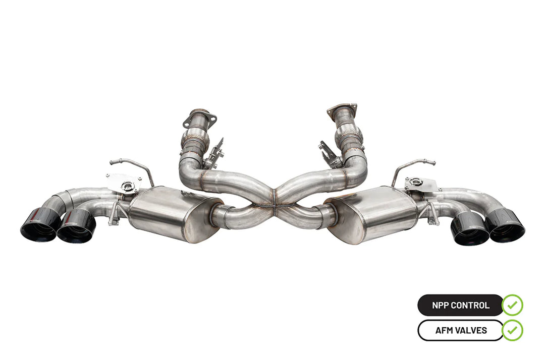 Corsa C8 Corvette Stingray 3" Cat-Back to 4.5" Tips Exhaust System w/ Factory NPP