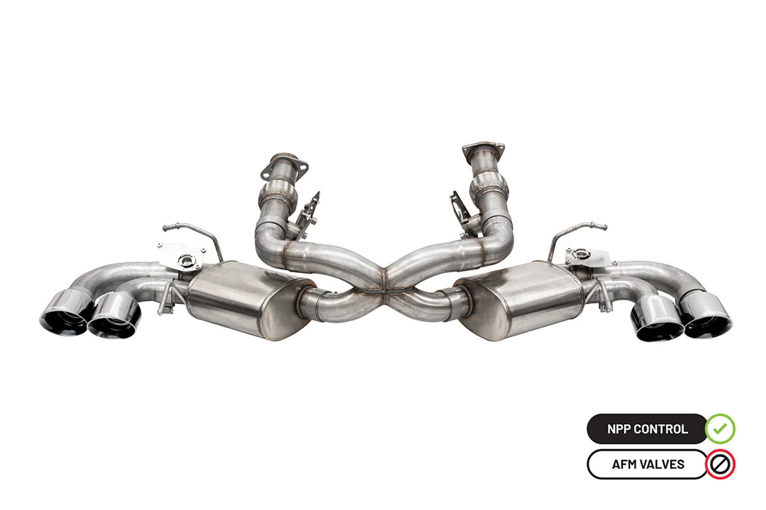 Corsa C8 Corvette Stingray 3" Cat-Back to 4.5" Tips Exhaust System w/ Factory NPP