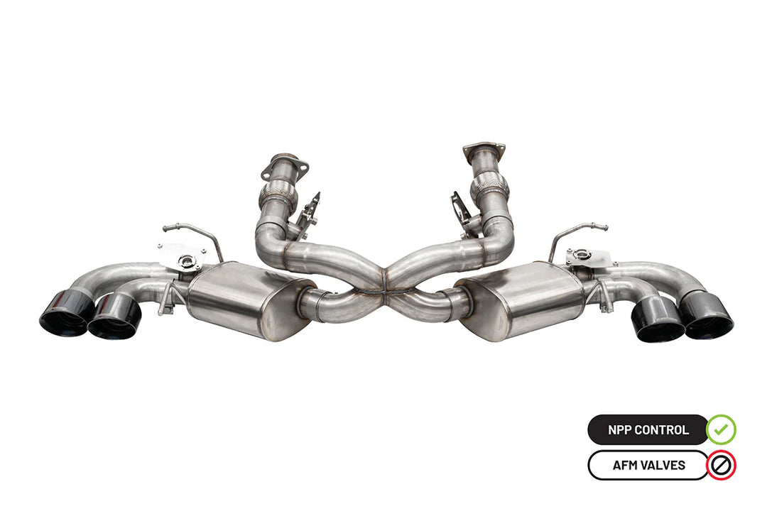 Corsa C8 Corvette Stingray 3" Cat-Back to 4.5" Tips Exhaust System w/ Factory NPP