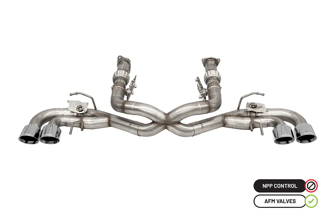 Corsa C8 Corvette Stingray 3" Cat-Back to 4.5" Tips Exhaust System w/ Factory NPP