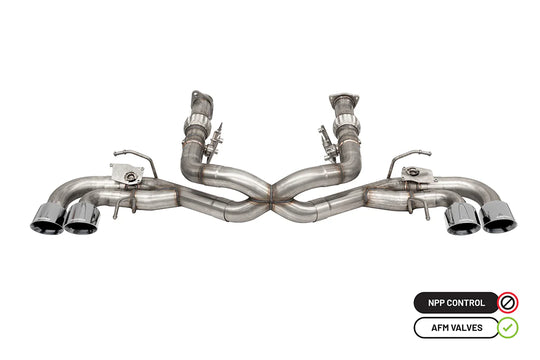 Corsa C8 Corvette Stingray 3" Cat-Back to 4.5" Tips Exhaust System w/ Factory NPP