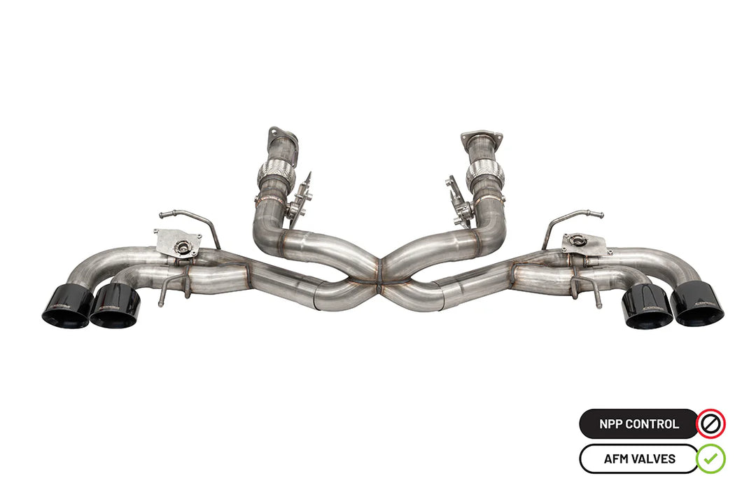 Corsa C8 Corvette Stingray 3" Cat-Back to 4.5" Tips Exhaust System w/ Factory NPP