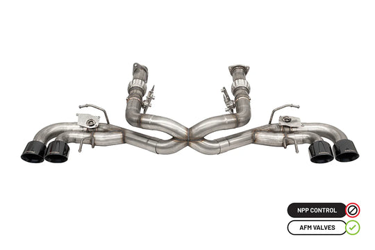 Corsa C8 Corvette Stingray 3" Cat-Back to 4.5" Tips Exhaust System w/ Factory NPP
