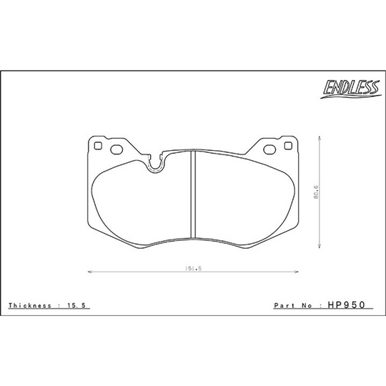 Endless C8 Z51 Corvette Stingray MX-72 Front Brake Pads