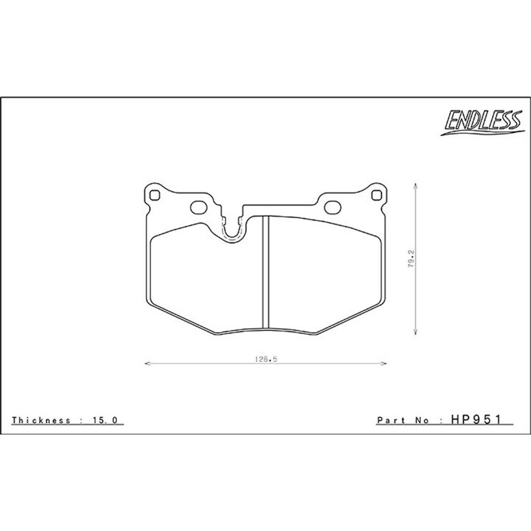 Endless C8 Z51 Corvette Stingray MX-72 Rear Brake Pads