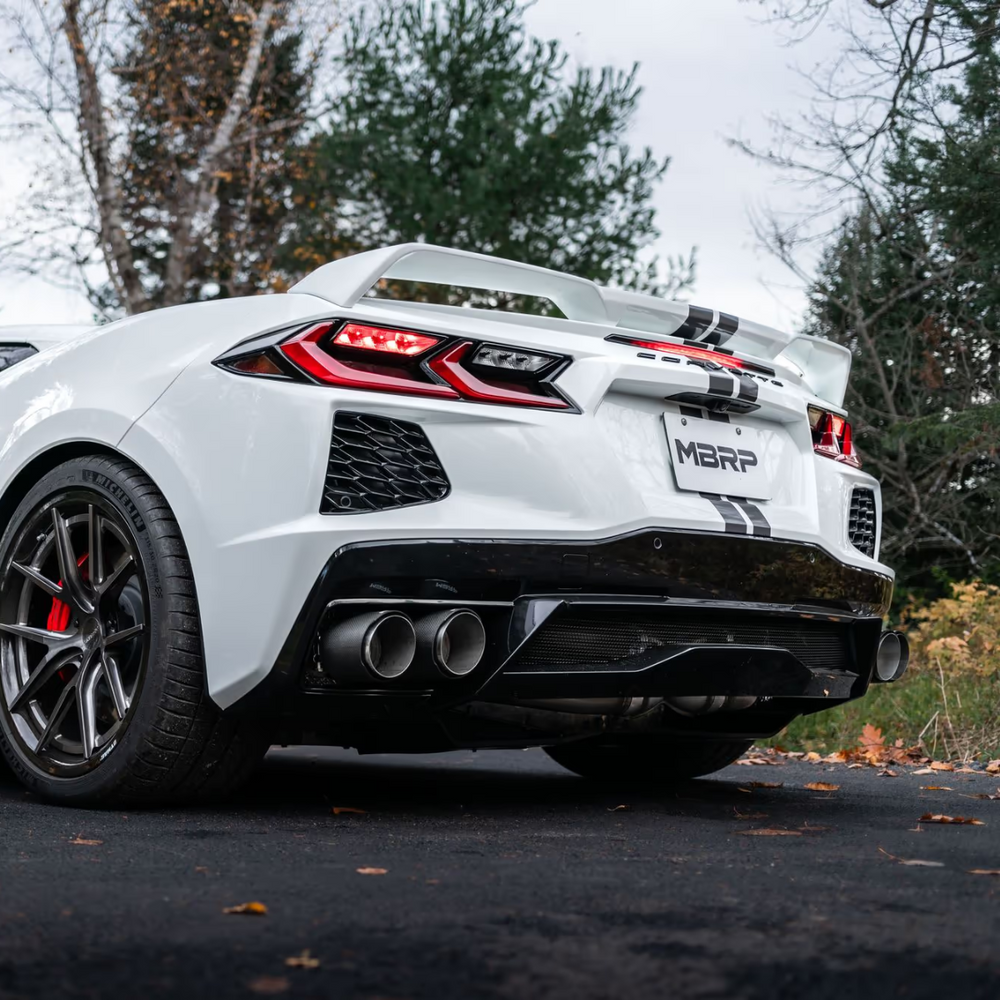 MBRP C8 Corvette Stingray 3" Cat-Back Quad Tip Race Profile Exhaust System1