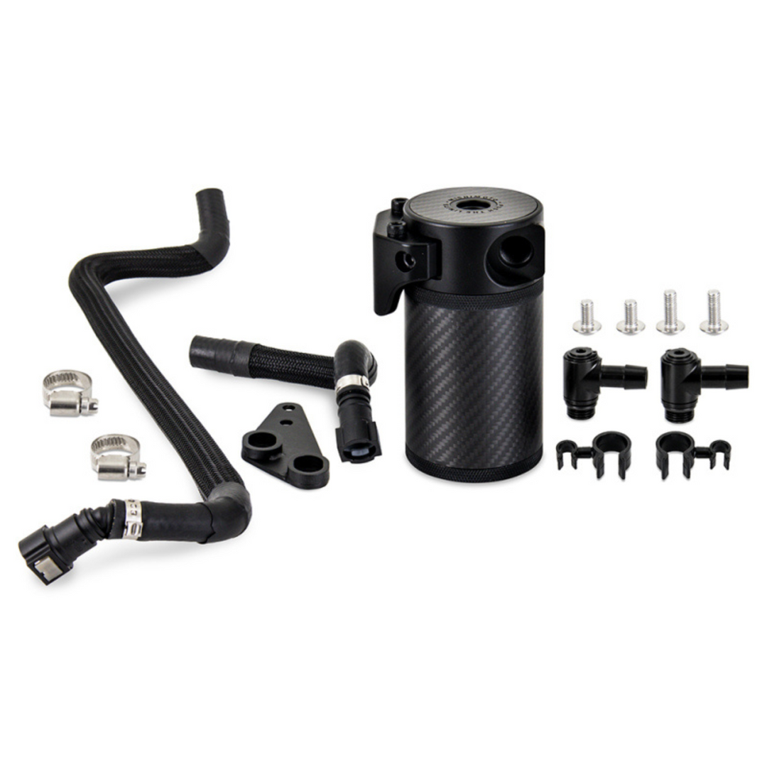 Mishimoto C8 Corvette Stingray Baffled Oil Catch Can Kit - Carbon Fiber