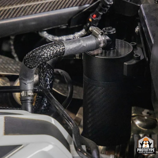 Mishimoto C8 Corvette Stingray Baffled Oil Catch Can Kit - Carbon Fiber4