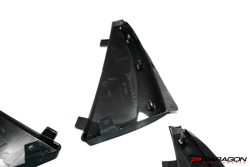 Paragon Performance C8 Corvette Stingray Extended Splash Guards - Carbon Flash 