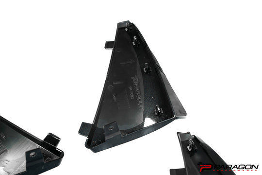 Paragon Performance C8 Corvette Stingray Extended Splash Guards - Carbon Flash 