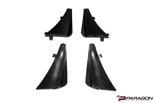 Paragon Performance C8 Corvette Stingray Extended Splash Guards - Carbon Flash 