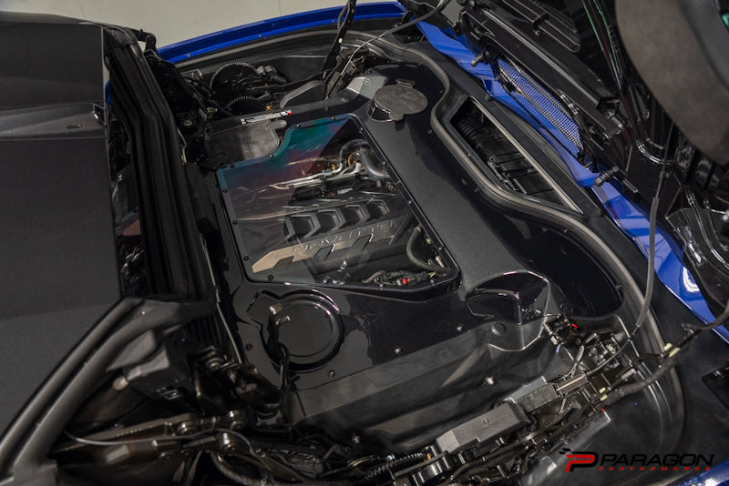 Paragon Performance C8 Corvette Stingray Carbon Flash Clear Engine Cover - Convertible 