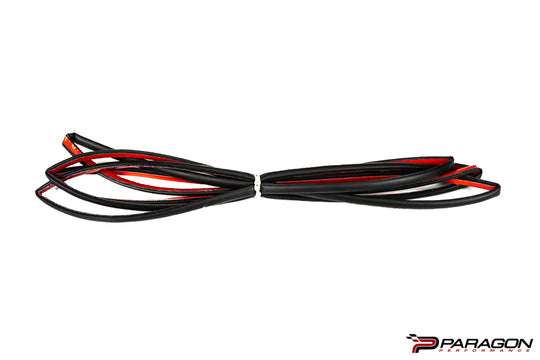 Paragon Performance C8 Corvette Stingray Red Carbon Fiber Clear Engine Cover - Convertible