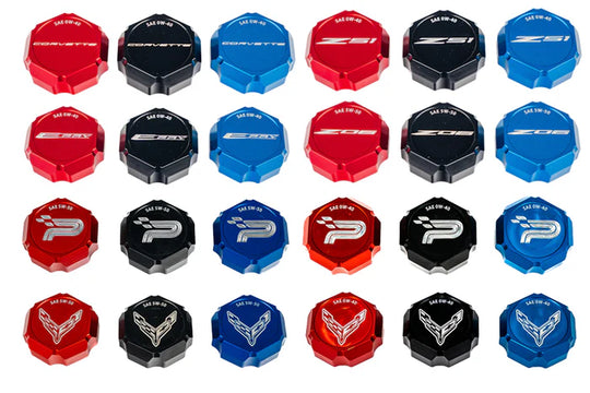 Paragon Performance C8 Corvette Z06 Flag Billet Oil Cap Cover