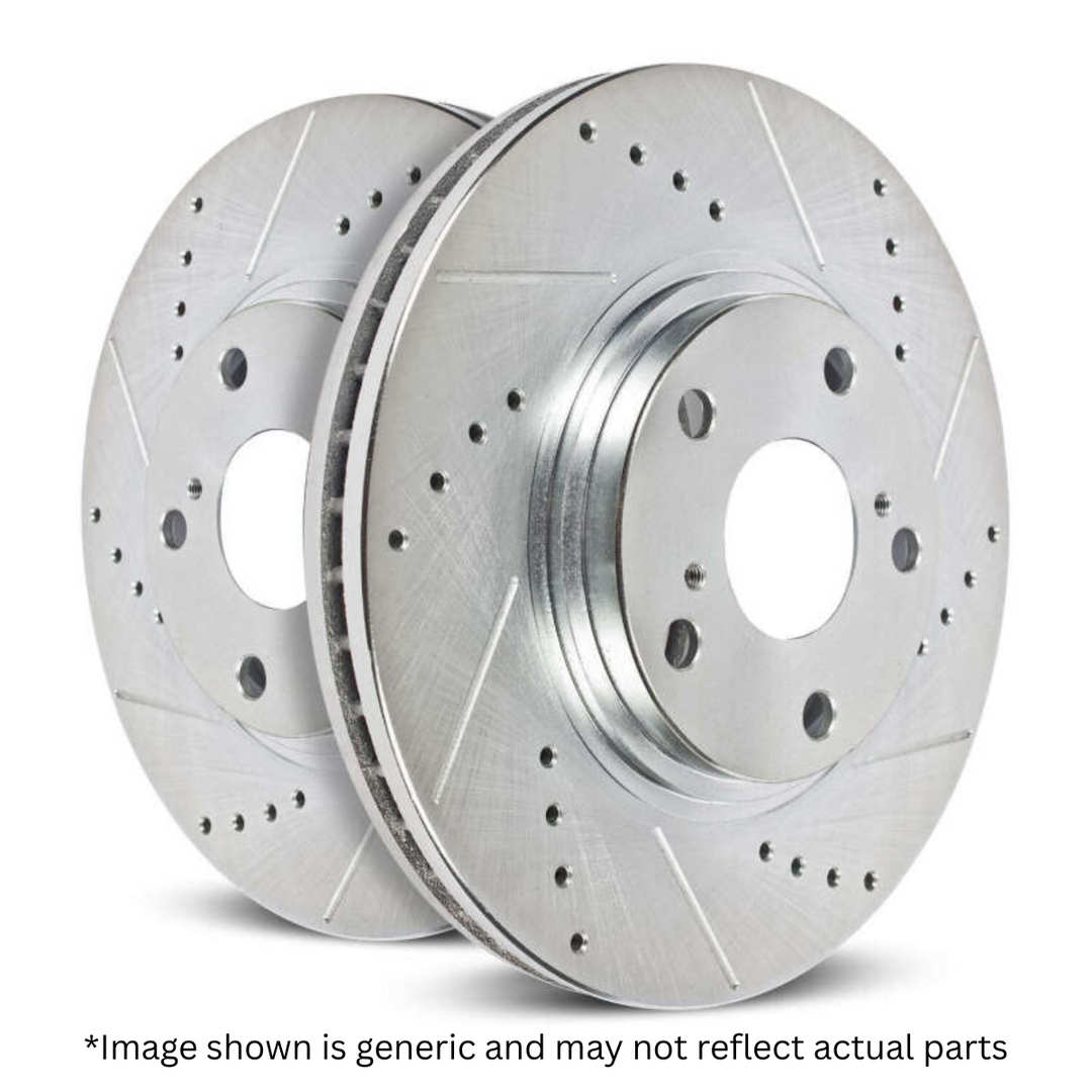 PowerStop C8 Base Corvette Stingray Evolution Drilled & Slotted Front Rotors