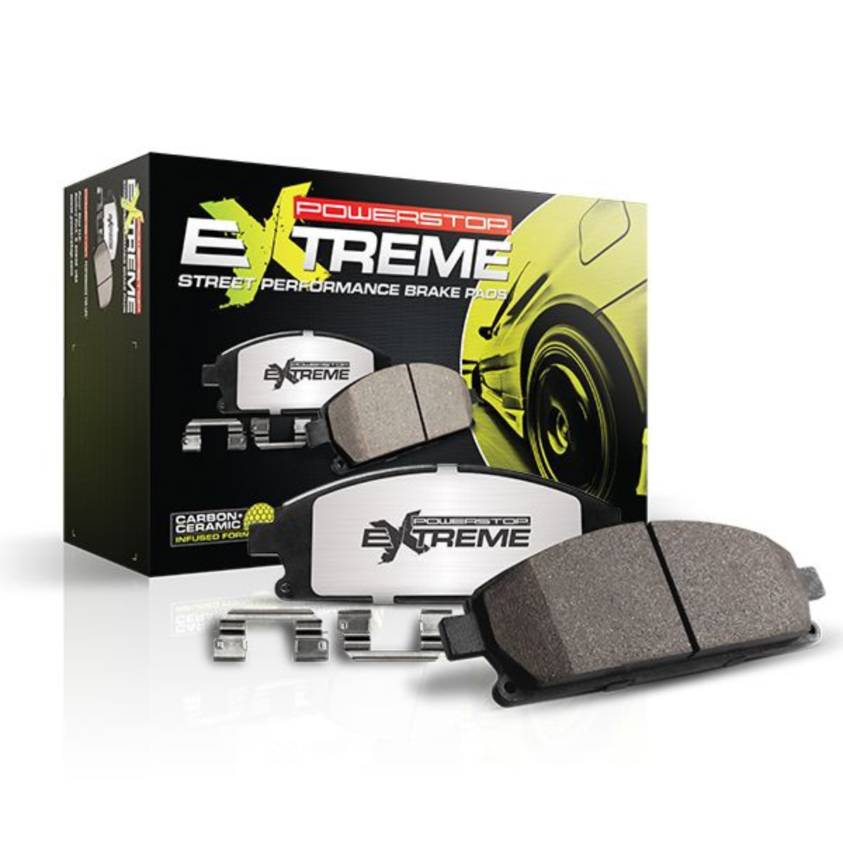 PowerStop C8 Base Corvette Stingray Front Z26 Extreme Street Brake Pads w/Hardware