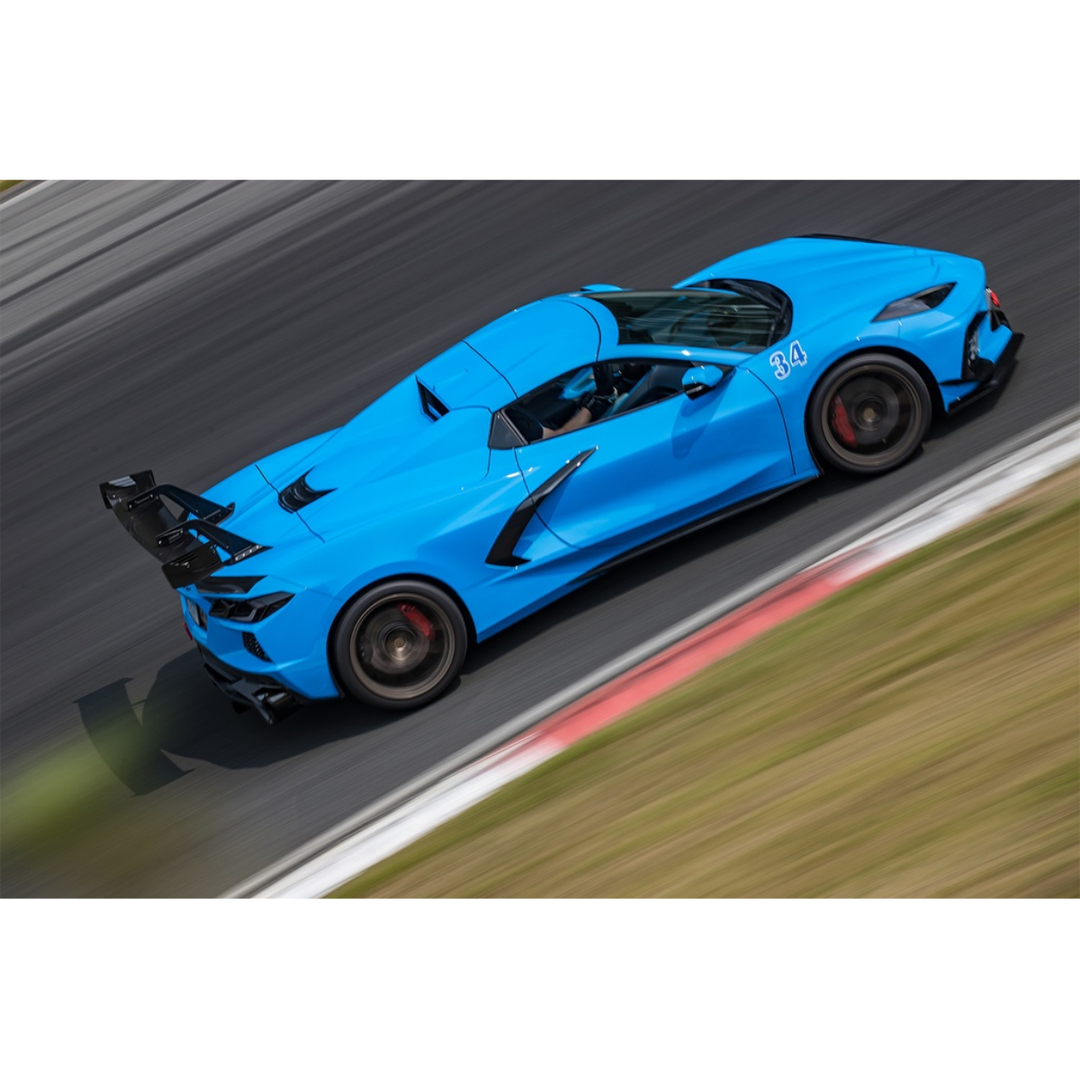 Verus Engineering C8 Corvette Stingray Swan Neck UCW Rear Wing Kit - Convertible ONLY