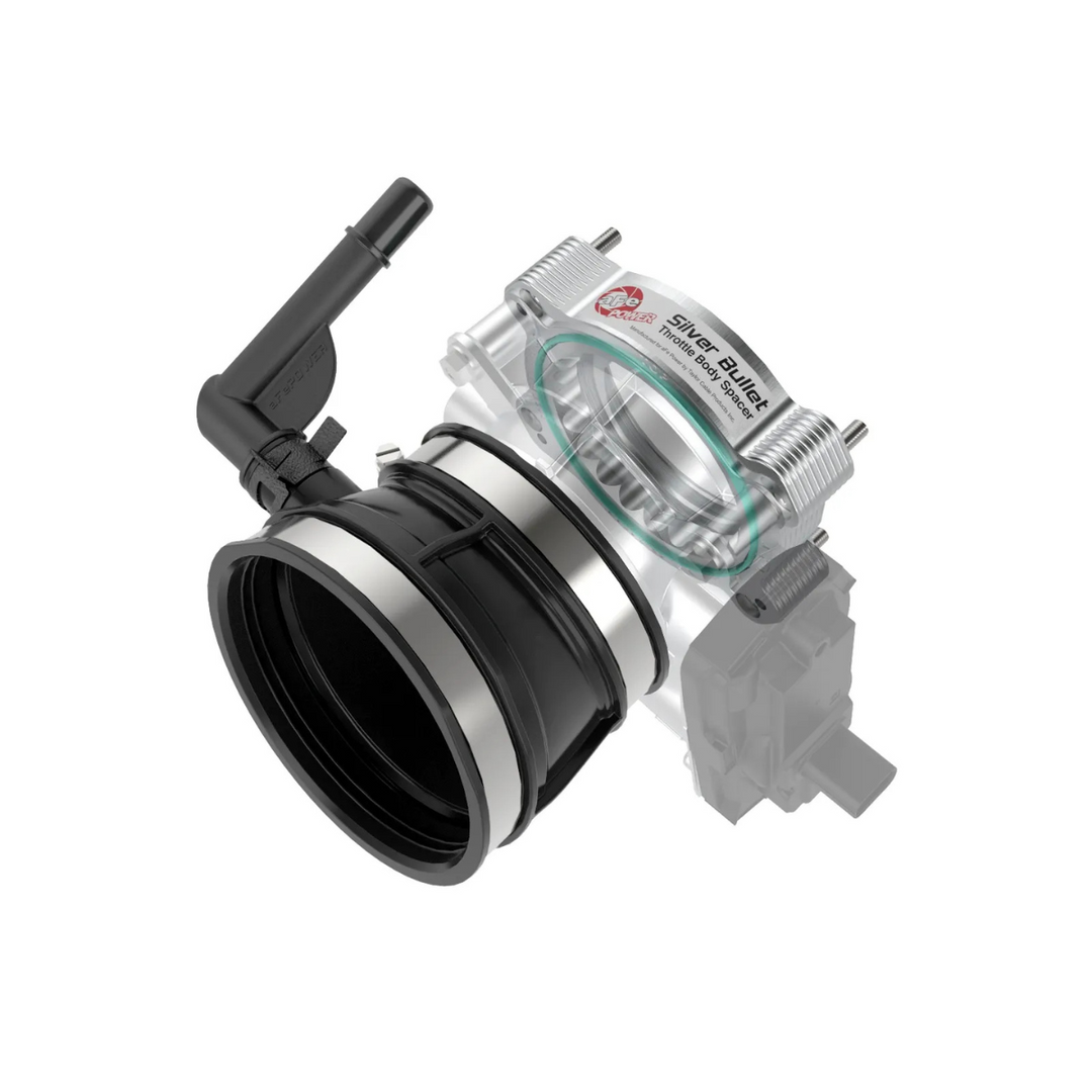 aFe C8 Corvette Stingray Silver Bullet Aluminum Throttle Body Spacer for Factory Intake4