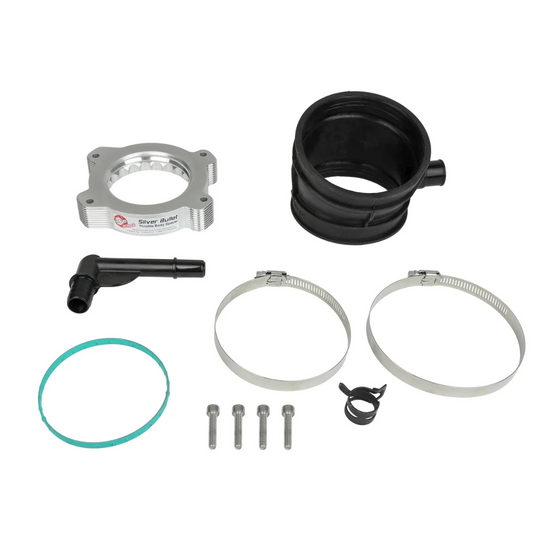 aFe C8 Corvette Stingray Silver Bullet Aluminum Throttle Body Spacer for Factory Intake5